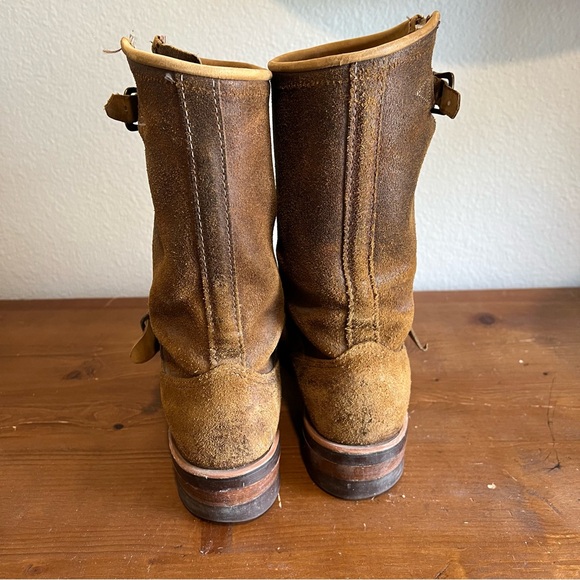 VTG Chippewa Brown Bomber Jacket Suede Engineer Boots Mens 11D Made USA 27911 - Picture 13 of 13